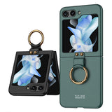 Galaxy Z Flip 5 Kılıf Zore Kıpta Yüzüklü Flip Sert Kapak