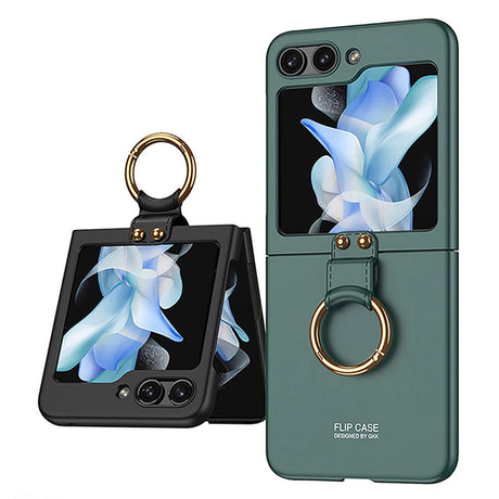 Galaxy Z Flip 5 Kılıf Zore Kıpta Yüzüklü Flip Sert Kapak