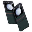 Galaxy Z Flip 6 Kılıf Karbon Fiber Tasarımlı Benks Aurora ArmorAir Kevlar Kapak