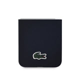Galaxy Z Flip 6 Kılıf Lacoste Orjinal Lisanslı M-safe Şarj Özellikli Pike Desenli Arka Yüzey İkonik Timsah Dokuma Logolu Kapak