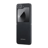 Galaxy Z Flip 6 Kılıf M-safe Şarj Özellikli 600D Aramid Fiber Pitaka Ultra-Slim Classic Serisi Black-Grey Twill Kapak