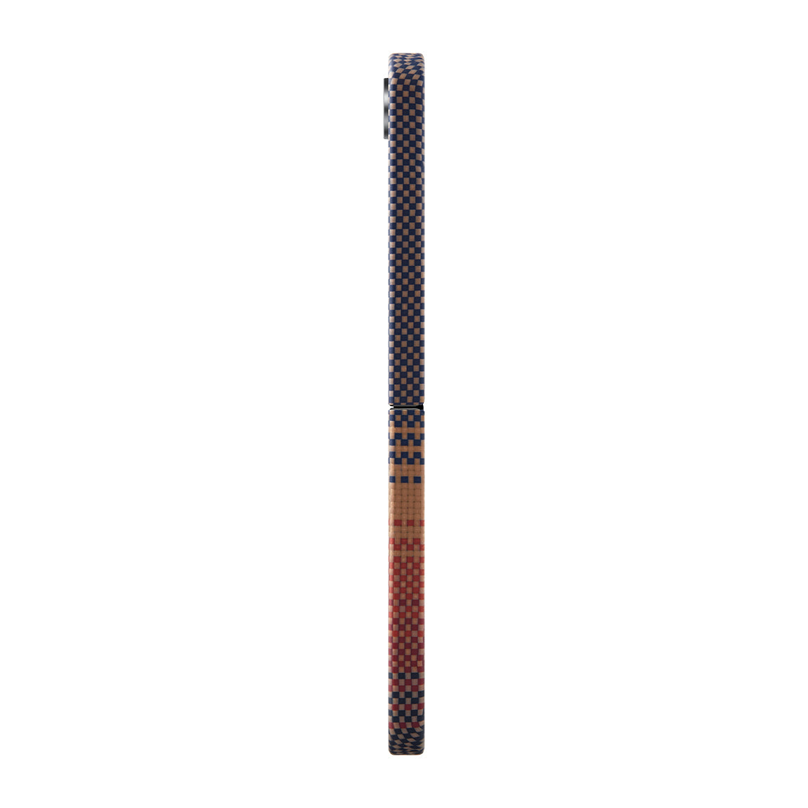 Galaxy Z Flip 6 Kılıf M-safe Şarj Özellikli Aramid Fiber Pitaka Tactile Woven Sunset-Moonrise Serisi Sunset Kapak
