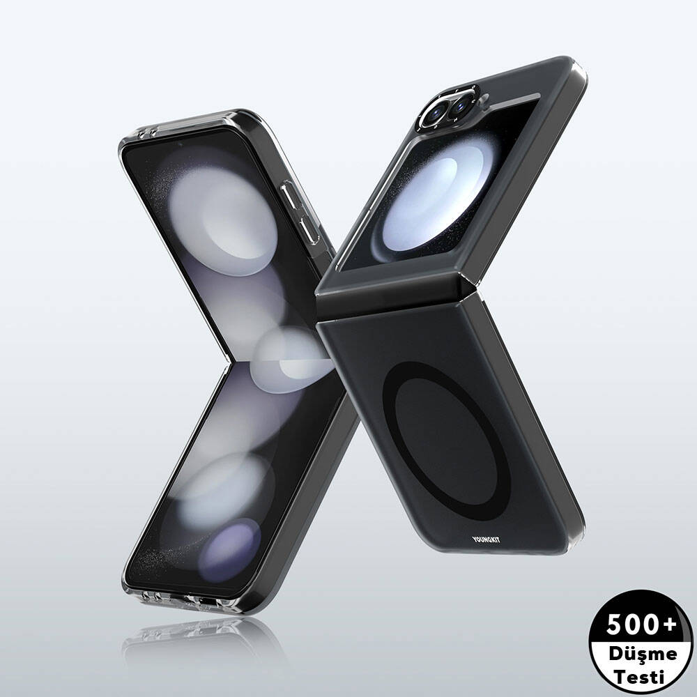 Galaxy Z Flip 6 Kılıf M-safe Şarj Özellikli Youngkit Hidden Sand Serisi Kapak