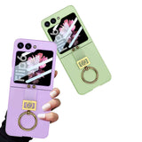 Galaxy Z Flip 6 Kılıf Zore Z Harfli Yüzüklü Kıpta Kapak