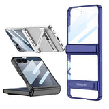 Galaxy Z Flip 7 Kılıf Kamera Korumalı Şeffaf Tasarımlı Zore Lego Standlı Kapak