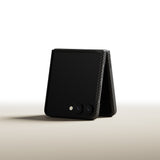 Galaxy Z Flip 7 Kılıf M-safe Şarj Özellikli 600D Aramid Fiber Pitaka Ultra-Slim Classic Serisi Black-Grey Twill Kapak