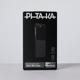 Galaxy Z Flip 7 Kılıf M-safe Şarj Özellikli 600D Aramid Fiber Pitaka Ultra-Slim Classic Serisi Black-Grey Twill Kapak