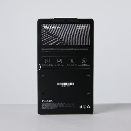 Galaxy Z Flip 7 Kılıf M-safe Şarj Özellikli 600D Aramid Fiber Pitaka Ultra-Slim Classic Serisi Black-Grey Twill Kapak