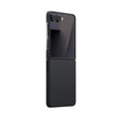 Galaxy Z Flip 7 Kılıf M-safe Şarj Özellikli 600D Aramid Fiber Pitaka Ultra-Slim Classic Serisi Black-Grey Twill Kapak