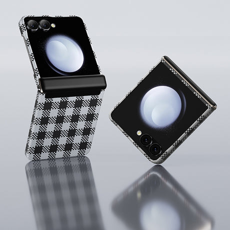 Galaxy Z Flip 7 Kılıf M-safe Şarj Özellikli Ekose Tasarımlı Benks ArmorAir ArmorVichy Kevlar Kapak