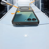Galaxy Z Flip 7 Kılıf M-Safe Şarj Özellikli Kamera Korumalı Zore Lunex Kapak