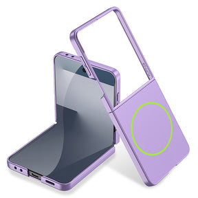 Galaxy Z Flip 7 Kılıf Wireless Şarj Özellikli Zore Kıpta M-safe Kapak
