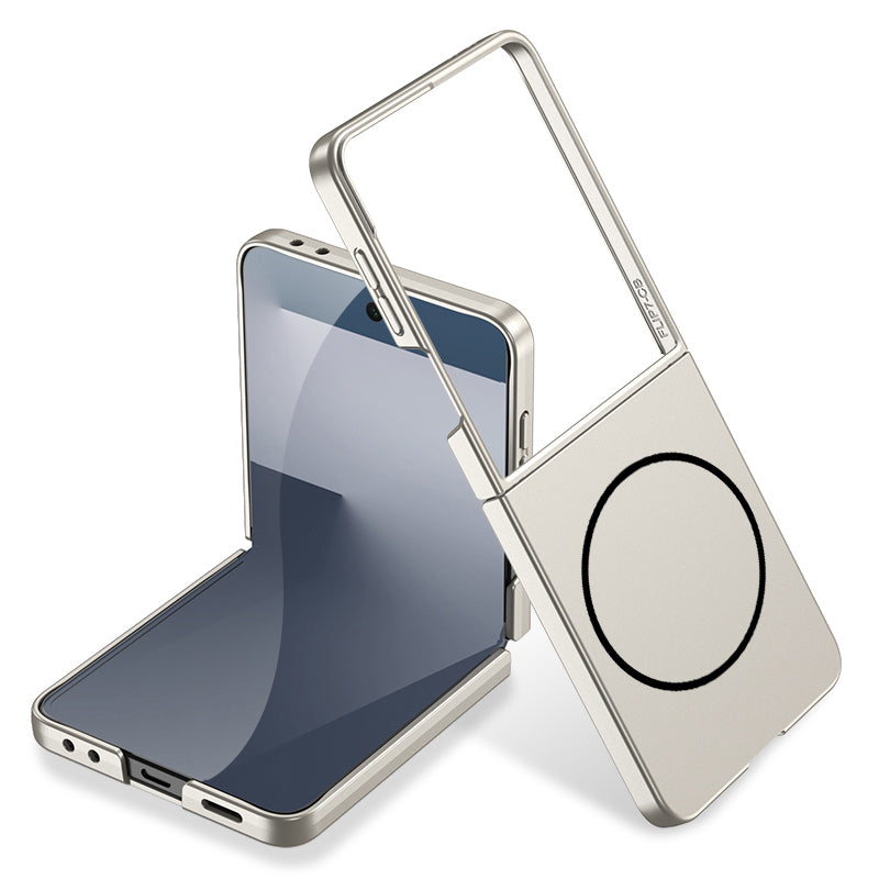 Galaxy Z Flip 7 Kılıf Wireless Şarj Özellikli Zore Kıpta M-safe Kapak