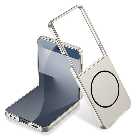 Galaxy Z Flip 7 Kılıf Wireless Şarj Özellikli Zore Kıpta M-safe Kapak