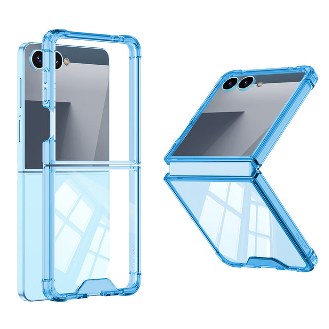 Galaxy Z Flip 7 Kılıf Zore Full Camlı Kıpta Kapak