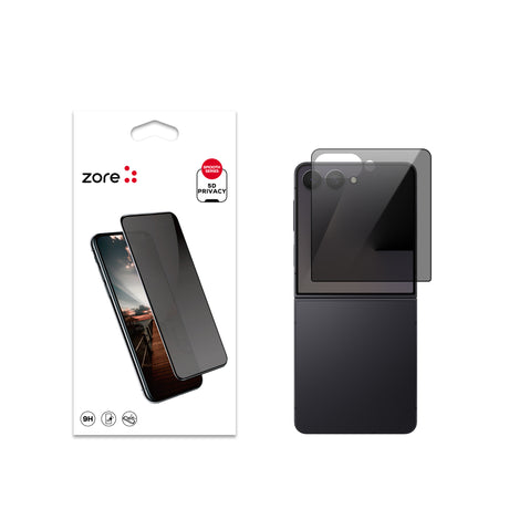 Galaxy Z Flip 7 Zore New 5D Privacy Temperli Ekran Koruyucu