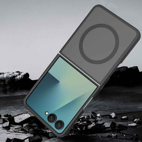 Galaxy Z Flip 8 Kılıf M-Safe Şarj Özellikli Kamera Korumalı Zore Lunex Kapak