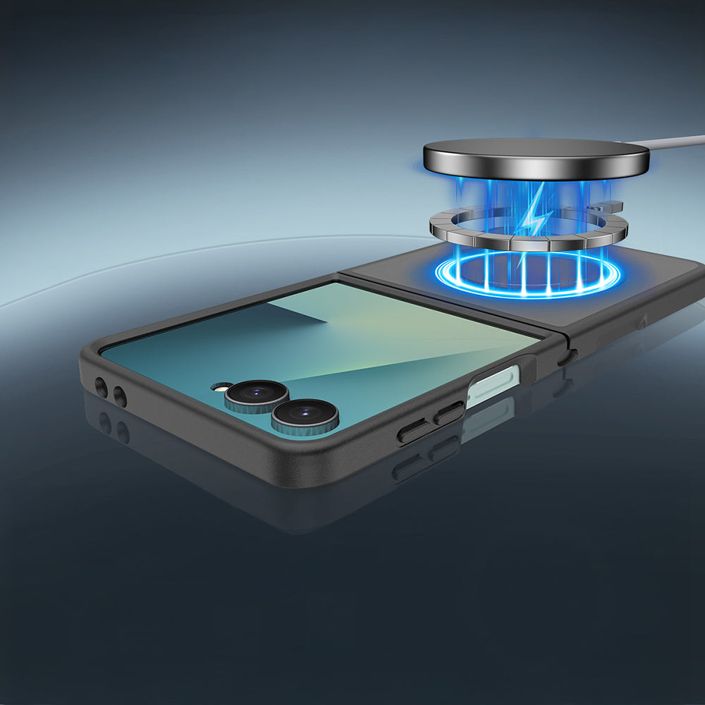 Galaxy Z Flip 8 Kılıf M-Safe Şarj Özellikli Kamera Korumalı Zore Lunex Kapak