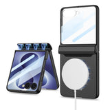 Galaxy Z Flip 8 Kılıf M-safe Şarj Özellikli Zore Kıpta KPT-04 Sert PC Kapak
