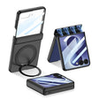 Galaxy Z Flip 8 Kılıf M-safe Şarj Özellikli Zore Kıpta KPT-06 Ring Standlı Kapak