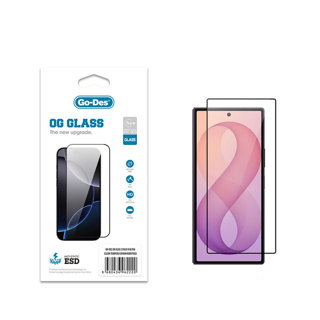 Galaxy Z Fold 8 Ultra Go Des OG Glass Antistatik Temperli Cam Ekran Koruyucu