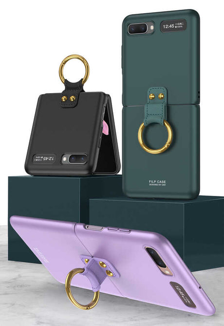 Galaxy Z Flip Kılıf Zore Flip Ring Kıpta Kapak