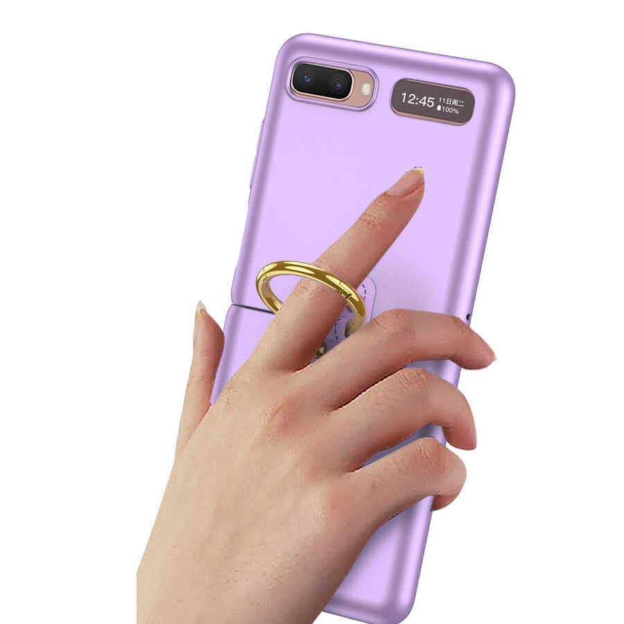 Galaxy Z Flip Kılıf Zore Flip Ring Kıpta Kapak