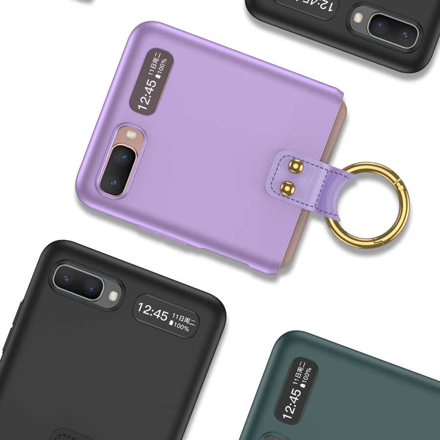 Galaxy Z Flip Kılıf Zore Flip Ring Kıpta Kapak