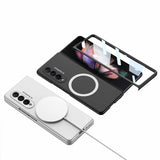 Galaxy Z Fold 3 Kılıf Wireless Şarj Özellikli Zore Kıpta M-safe Kapak