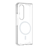 Galaxy Z Fold 4 Kamera Korumalı M-Safe Şarj Özellikli Şeffaf Zore London Sert PC Kapak