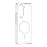 Galaxy Z Fold 5 Kamera Korumalı M-Safe Şarj Özellikli Şeffaf Zore London Sert PC Kapak