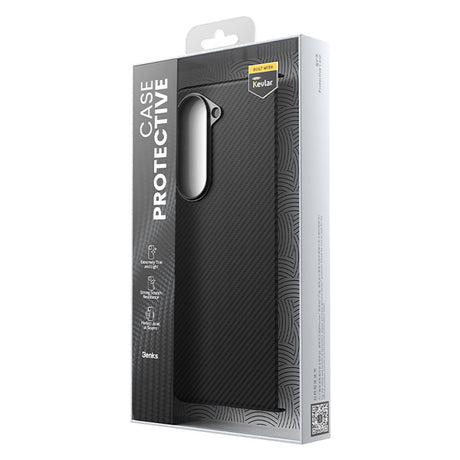 Galaxy Z Fold 5 Kılıf M-safe Özellikli Karbon Fiber Benks Essential 600D Kevlar Kapak