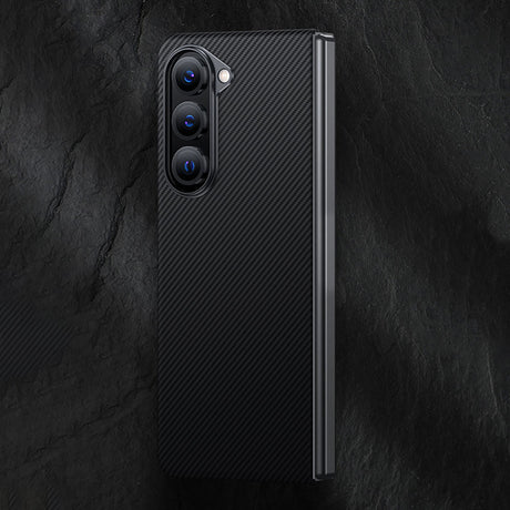 Galaxy Z Fold 5 Kılıf M-safe Özellikli Karbon Fiber Benks Essential 600D Kevlar Kapak
