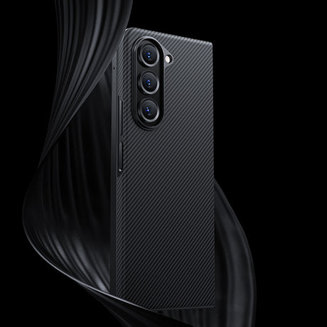 Galaxy Z Fold 5 Kılıf M-safe Özellikli Karbon Fiber Benks Essential 600D Kevlar Kapak