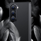 Galaxy Z Fold 5 Kılıf M-safe Özellikli Karbon Fiber Benks Essential 600D Kevlar Kapak