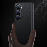 Galaxy Z Fold 5 Kılıf M-safe Özellikli Karbon Fiber Benks Essential 600D Kevlar Kapak
