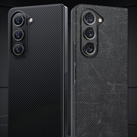 Galaxy Z Fold 5 Kılıf M-safe Özellikli Karbon Fiber Benks Essential 600D Kevlar Kapak