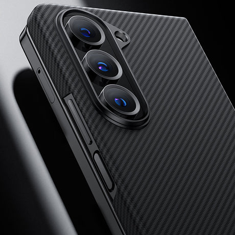 Galaxy Z Fold 5 Kılıf M-safe Özellikli Karbon Fiber Benks Essential 600D Kevlar Kapak