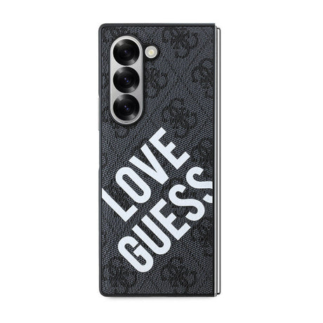 Galaxy Z Fold 6 Kılıf Guess Orjinal Lisanslı M-safe Şarj Özellikli Love Guess Printing Kapak