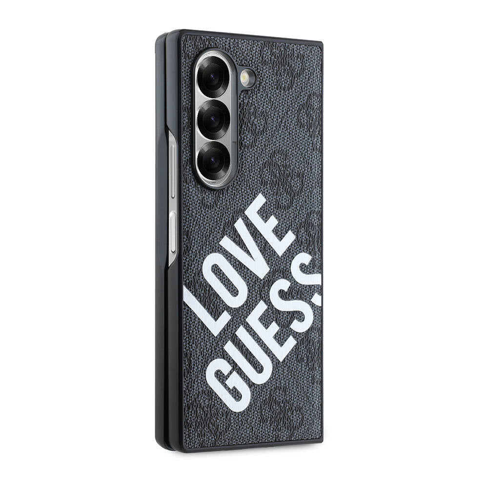 Galaxy Z Fold 6 Kılıf Guess Orjinal Lisanslı M-safe Şarj Özellikli Love Guess Printing Kapak