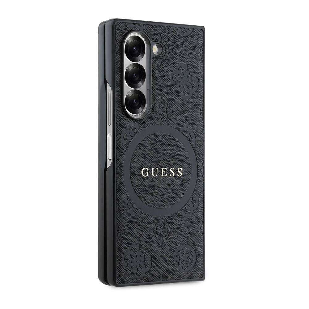 Galaxy Z Fold 6 Kılıf Guess Orjinal Lisanslı M-safe Şarj Özellikli Saffiano Metal Logo Kapak
