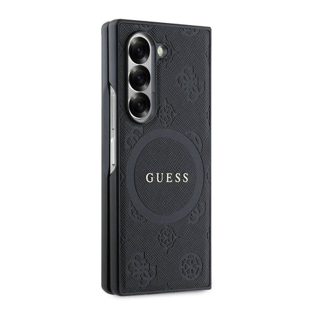 Galaxy Z Fold 6 Kılıf Guess Orjinal Lisanslı M-safe Şarj Özellikli Saffiano Metal Logo Kapak