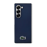 Galaxy Z Fold 6 Kılıf Lacoste Orjinal Lisanslı M-safe Şarj Özellikli Pike Desenli Arka Yüzey İkonik Timsah Dokuma Logolu Kapak