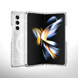 Galaxy Z Fold 6 Kılıf M-safe Şarj Özellikli Parlayan Simli Saydam Renkli Zore Allstar Kapak