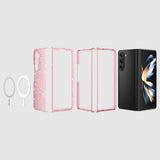 Galaxy Z Fold 6 Kılıf M-safe Şarj Özellikli Parlayan Simli Saydam Renkli Zore Allstar Kapak