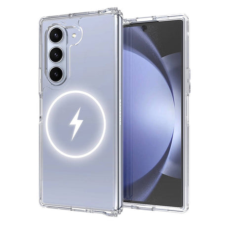 Galaxy Z Fold 6 Kılıf M-safe Şarj Özellikli Şeffaf Sert PC Zore Embos Kapak