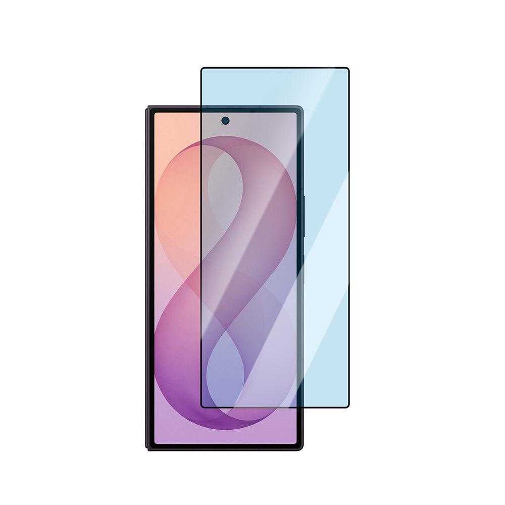 Galaxy Z Fold 7 CaseWorld Applicator Serisi 2.5D Eyesafe Mavi Işık Teknolojili Safir 0.33mm Temperli Cam Ekran Koruyucu + Uygulama Aparatı