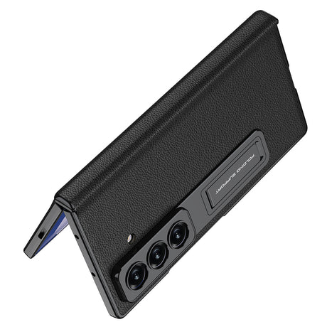 ​Galaxy Z Fold 7 Kılıf Deri Standlı Zore Kıpta Premium Kılıf