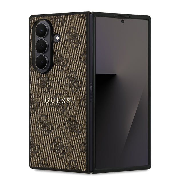 Galaxy Z Fold 7 Kılıf Guess Orjinal Lisanslı M-safe Şarj Özellikli 4G Desen Yazı Logolu Kapak