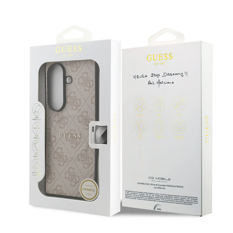 Galaxy Z Fold 7 Kılıf Guess Orjinal Lisanslı M-safe Şarj Özellikli 4G Desen Yazı Logolu Kapak